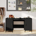 Desk Black 140x50x75 cm Engineered Wood.