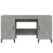Desk Concrete Grey 140x50x75 cm Engineered Wood.