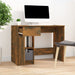 Desk Smoked Oak 100x50x75 cm Engineered Wood.