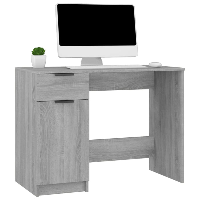 Desk Grey Sonoma Engineered Wood 100 cm