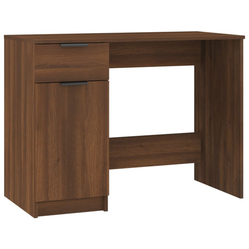Desk Brown Oak 100x50x75 cm Engineered Wood.