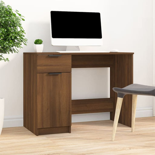 Desk Brown Oak 100x50x75 cm Engineered Wood.
