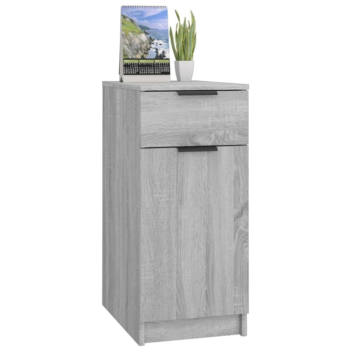 Desk Cabinet Grey Sonoma 33.5x50x75 cm Engineered Wood.