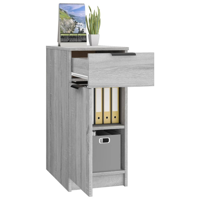 Desk Cabinet Grey Sonoma 33.5x50x75 cm Engineered Wood.