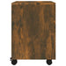 Mobile File Cabinet with Wheels Smoked Oak 45x38x54 cm Engineered Wood.