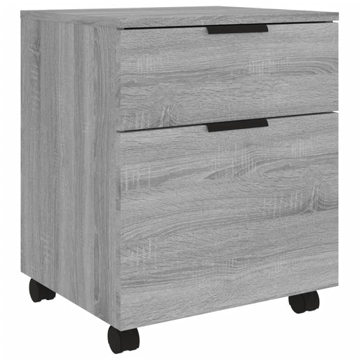 Mobile File Cabinet with Wheels Grey Sonoma 45x38x54 cm Engineered Wood.