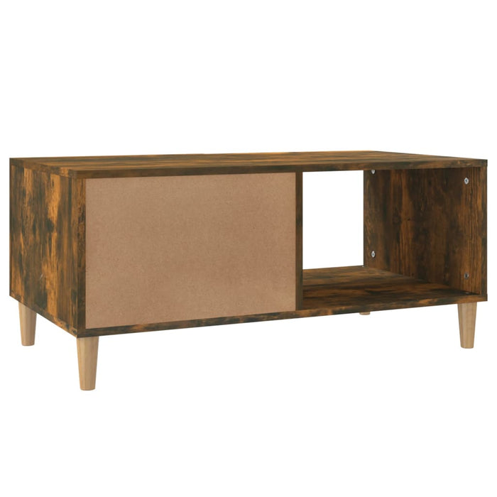 Coffee Table Smoked Oak 89,5x50x40 cm Engineered Wood.