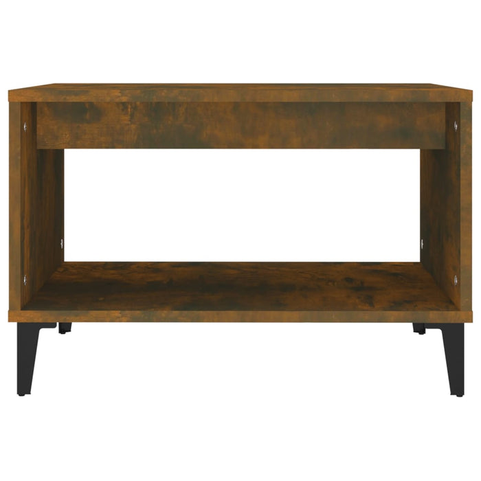Coffee Table Smoked Oak 60x50x40 cm Engineered Wood.