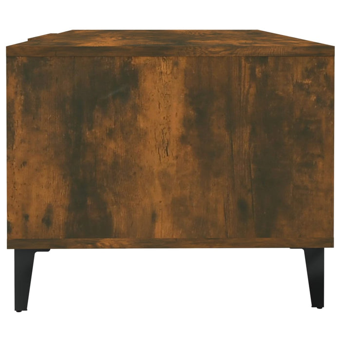Coffee Table Smoked Oak 102x50x40 cm Engineered Wood.
