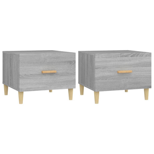 Coffee Tables 2 pcs Grey Sonoma 50x50x40 cm Engineered Wood.