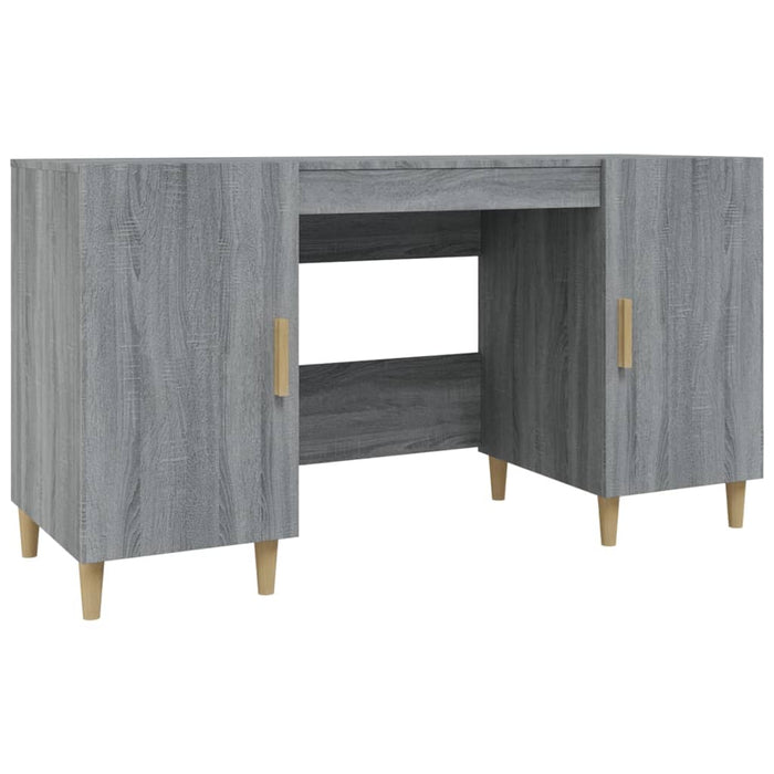 Desk Grey Sonoma 140x50x75 cm Engineered Wood.