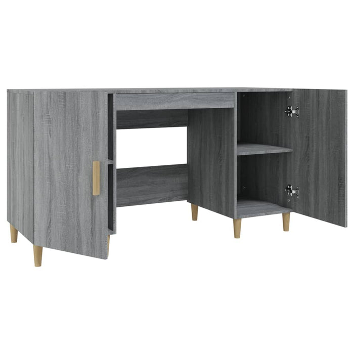 Desk Grey Sonoma 140x50x75 cm Engineered Wood.