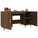 Desk Brown Oak 140x50x75 cm Engineered Wood.