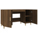 Desk Brown Oak 140x50x75 cm Engineered Wood.