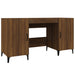 Desk Brown Oak 140x50x75 cm Engineered Wood.