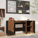 Desk Brown Oak 140x50x75 cm Engineered Wood.