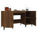 Desk Brown Oak 140x50x75 cm Engineered Wood.