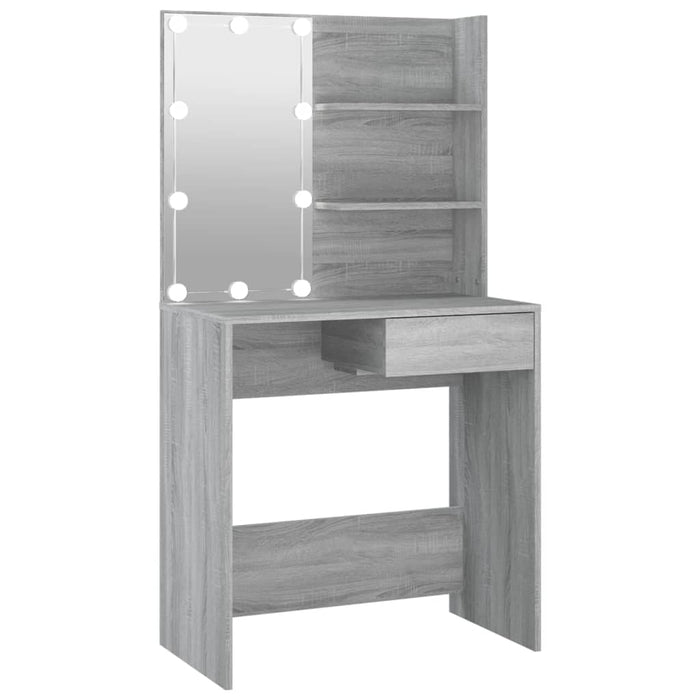 Dressing Table with LED Grey Sonoma