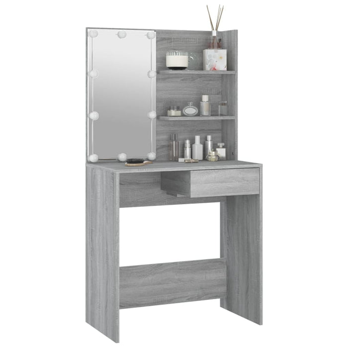 Dressing Table with LED Grey Sonoma