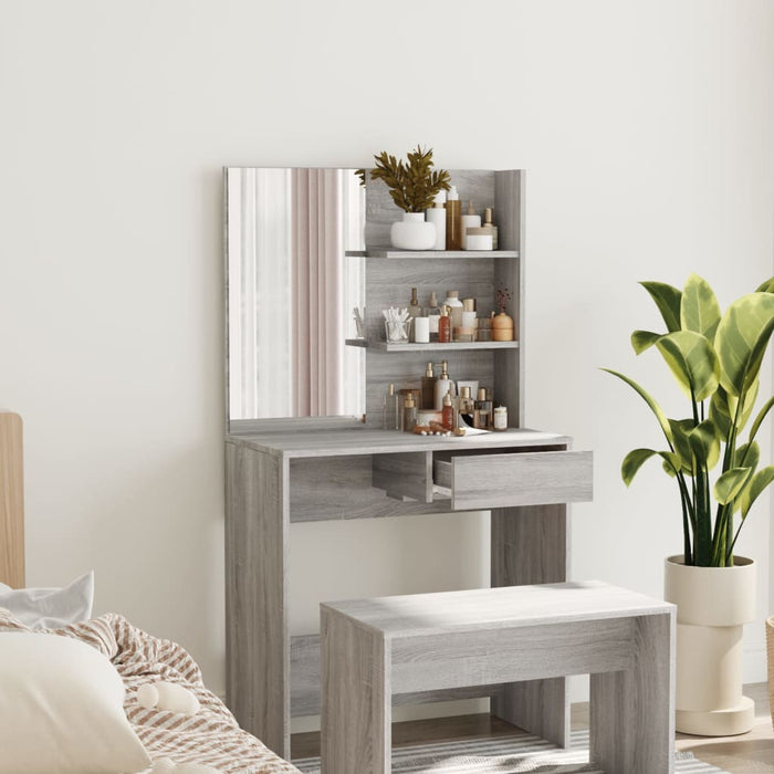Dressing Table with Mirror Grey Sonoma
