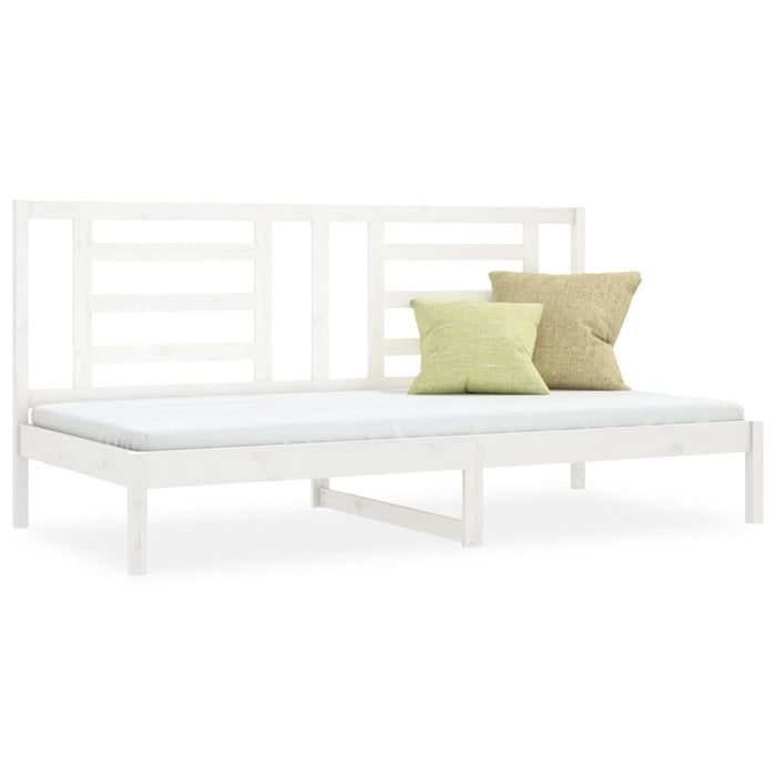 Day Bed White Solid Wood Pine 80 cm