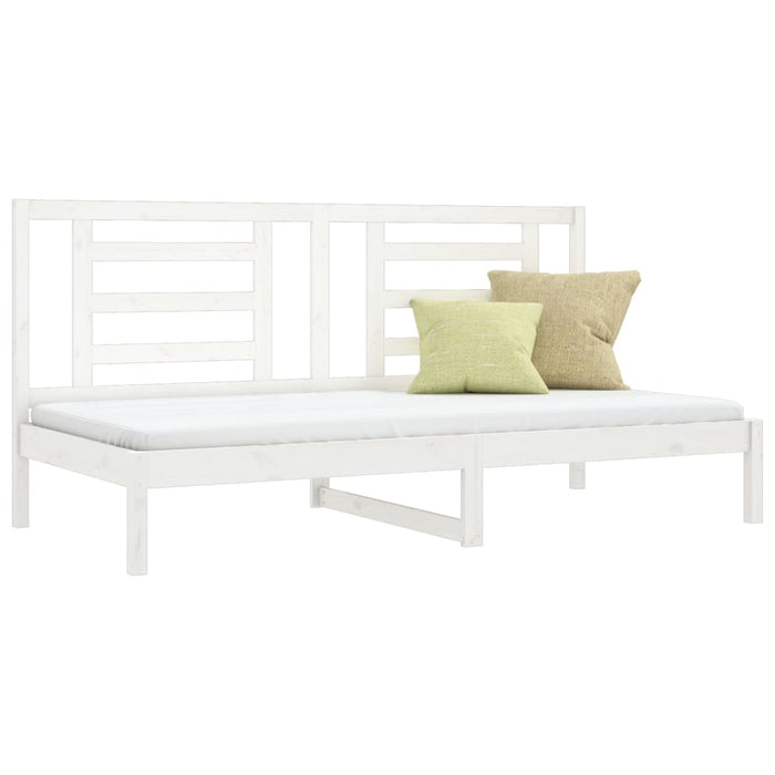 Day Bed White Solid Wood Pine 80 cm