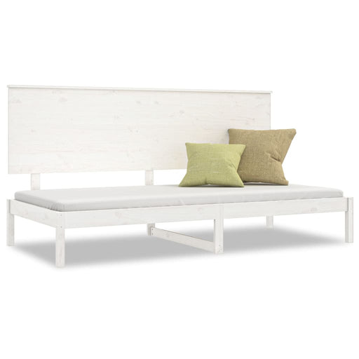 Day Bed White 90x200 cm Solid Wood Pine.