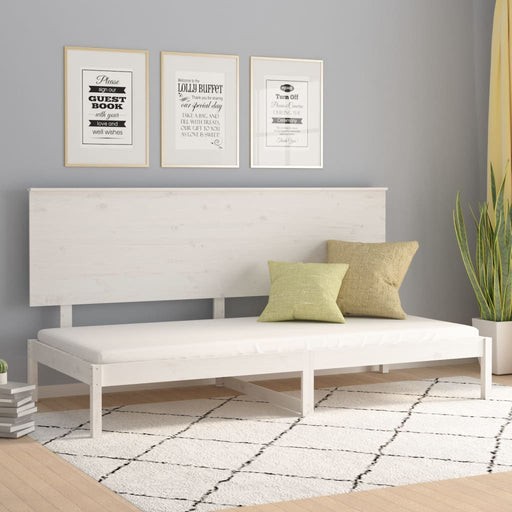 Day Bed White 90x200 cm Solid Wood Pine.