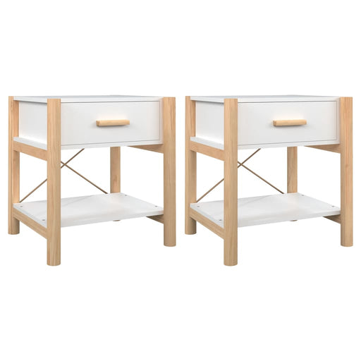Bedside Tables 2pcs White 42x38x45 cm Engineered Wood.