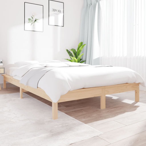 Bed Frame 120x200 cm Solid Wood Pine.