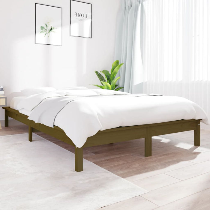 Bed Frame Honey Brown 120x200 cm Solid Wood Pine.