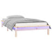 LED Bed Frame 90x200 cm Solid Wood.