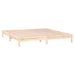 LED Bed Frame 120x200 cm Solid Wood.