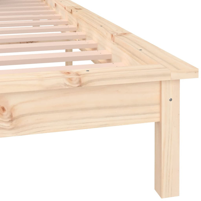 LED Bed Frame 120x200 cm Solid Wood.