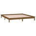 LED Bed Frame Honey Brown 160x200 cm Solid Wood.