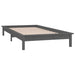 LED Bed Frame Grey 75x190 cm 2FT6 Small Single Solid Wood.