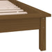 LED Bed Frame Honey Brown 75x190cm 2FT6 Small Single Solid Wood.