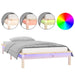 LED Bed Frame 90x190 cm 3FT Single Solid Wood.