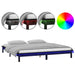 LED Bed Frame Black 120x190 cm 4FT Small Double Solid Wood.