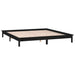 LED Bed Frame Black 120x190 cm 4FT Small Double Solid Wood.