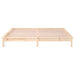 LED Bed Frame 135x190 cm 4FT6 Double Solid Wood.