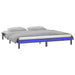 LED Bed Frame Grey 135x190 cm 4FT6 Double Solid Wood.