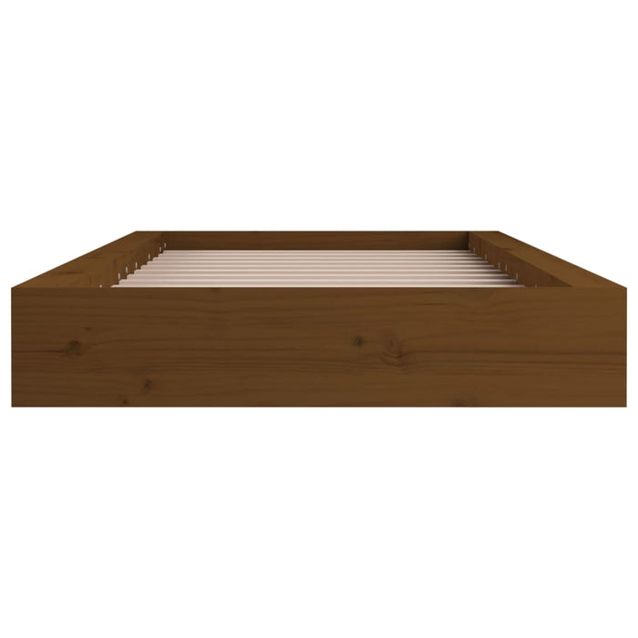 Bed Frame Honey Brown 75x190 cm 2FT6 Small Single Solid Wood.