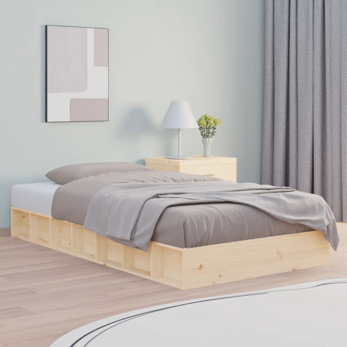 Bed Frame Single Solid Wood 90 cm