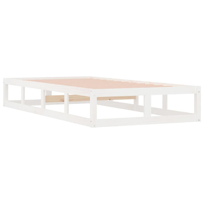 Bed Frame White 90x190 cm Single Solid Wood