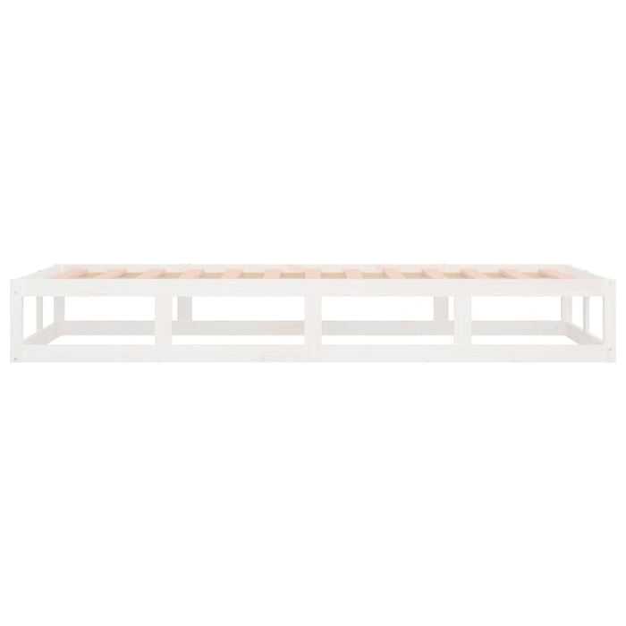 Bed Frame White 90x190 cm Single Solid Wood