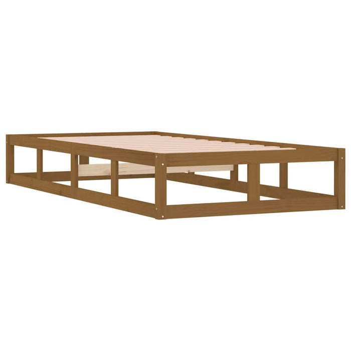 Bed Frame Honey Brown 90x190 cm 3FT Single Solid Wood.
