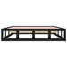 Bed Frame Black 135x190 cm 4FT6 Double Solid Wood.