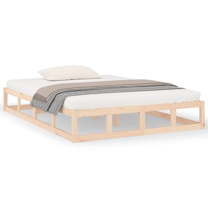 Bed Frame Solid Wood 140 cm