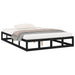 Bed Frame Black 140x190 cm Solid Wood.